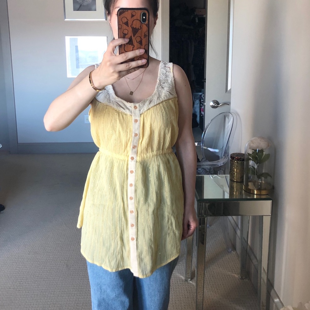 Free People sunshine ☀️ cutout tank